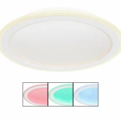 Luminaires Globo Lighting Plafonnier Globo TINI LED Blanc, 2 lumières, Télécommandes, Changeur de couleurs