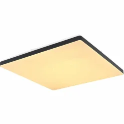 Luminaires Globo Lighting Plafonnier Globo ULLY LED Noir, Blanc, 1 lumière, Télécommandes, Changeur de couleurs