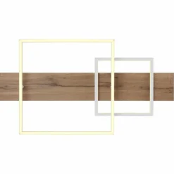 Lampes En Bois-Luminaires Globo Lighting Plafonnier Globo VANNI LED Couleur bois, Blanc, 1 lumière