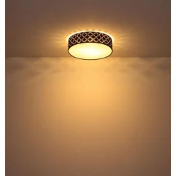 Lampes En Tissu-Luminaires Globo Lighting Plafonnier Globo VARIOS Blanc, 2 lumières