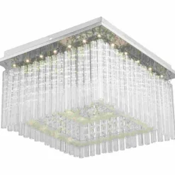 Luminaires Globo Lighting Plafonnier Globo Vince LED Chrome, 1 lumière