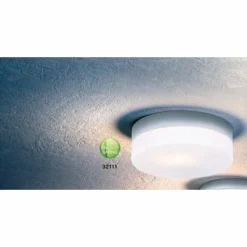 Luminaires Globo Lighting Plafonnier Globo VRANOS Acier inoxydable, Argenté, Blanc, 1 lumière