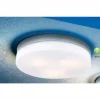 Luminaires Globo Lighting Plafonnier Globo VRANOS Acier inoxydable, Argenté, Blanc, 3 lumières