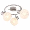 Luminaires Globo Lighting Plafonnier Globo WILLY Nickel mat, 3 lumières