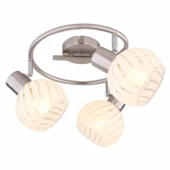 Luminaires Globo Lighting Plafonnier Globo WILLY Nickel mat, 3 lumières