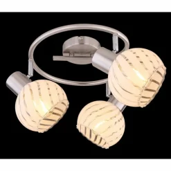 Luminaires Globo Lighting Plafonnier Globo WILLY Nickel mat, 3 lumières