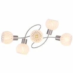 Luminaires Globo Lighting Plafonnier Globo WILLY Nickel mat, 5 lumières
