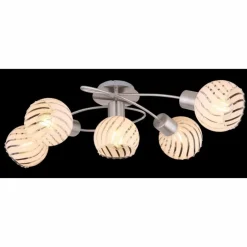 Luminaires Globo Lighting Plafonnier Globo WILLY Nickel mat, 5 lumières