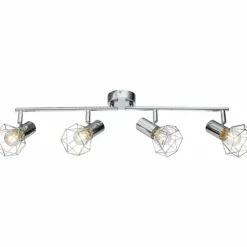 Luminaires Globo Lighting Plafonnier Globo XARA Chrome, 4 lumières* Plafonniers