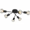 Lampes Vintages & Rétros-Luminaires Globo Lighting Plafonnier Globo XARA I Noir, 6 lumières