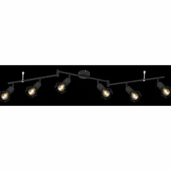 Luminaires Globo Lighting Plafonnier Globo XARA Noir, 6 lumières* Spots Et Projecteurs