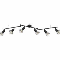 Luminaires Globo Lighting Plafonnier Globo XARA Noir, 6 lumières* Spots Et Projecteurs