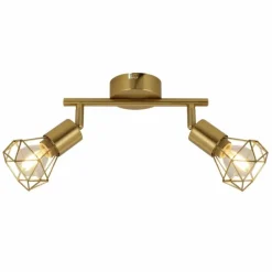 Lampes Dorées-Luminaires Globo Lighting Plafonnier Globo XARA Or, 2 lumières