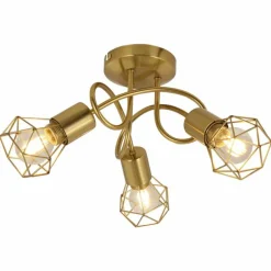 Lampes Dorées-Luminaires Globo Lighting Plafonnier Globo XARA Or, 3 lumières