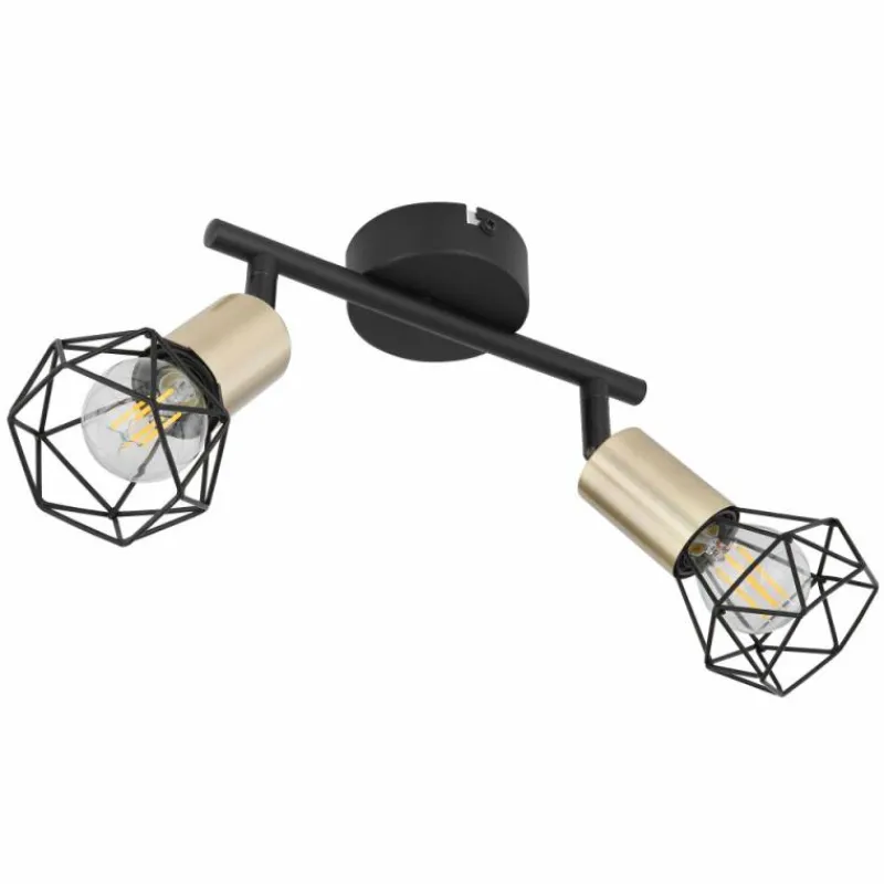 Luminaires Globo Lighting Plafonnier Globo XARA Vieux laiton, Noir, 2 lumières* Plafonniers