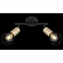 Luminaires Globo Lighting Plafonnier Globo XARA Vieux laiton, Noir, 2 lumières* Plafonniers