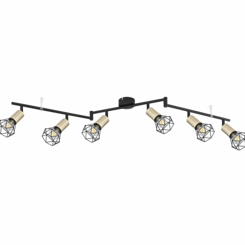 Luminaires Globo Lighting Plafonnier Globo XARA Vieux laiton, Noir, 6 lumières* Plafonniers