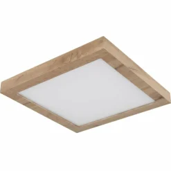 Lampes En Bois-Luminaires Globo Lighting Plafonnier Globo XAVVI LED Couleur bois, Blanc, 1 lumière