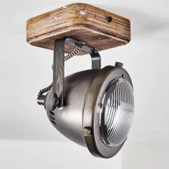 Luminaires Rustiques-hofstein Plafonnier Glostrup Brun, Acier inoxydable, 1 lumière