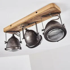 hofstein Plafonnier Glostrup Brun, Acier inoxydable, 3 lumières