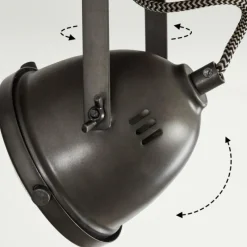 Luminaires Rustiques-hofstein Plafonnier Glostrup Brun, Acier inoxydable, 2 lumières