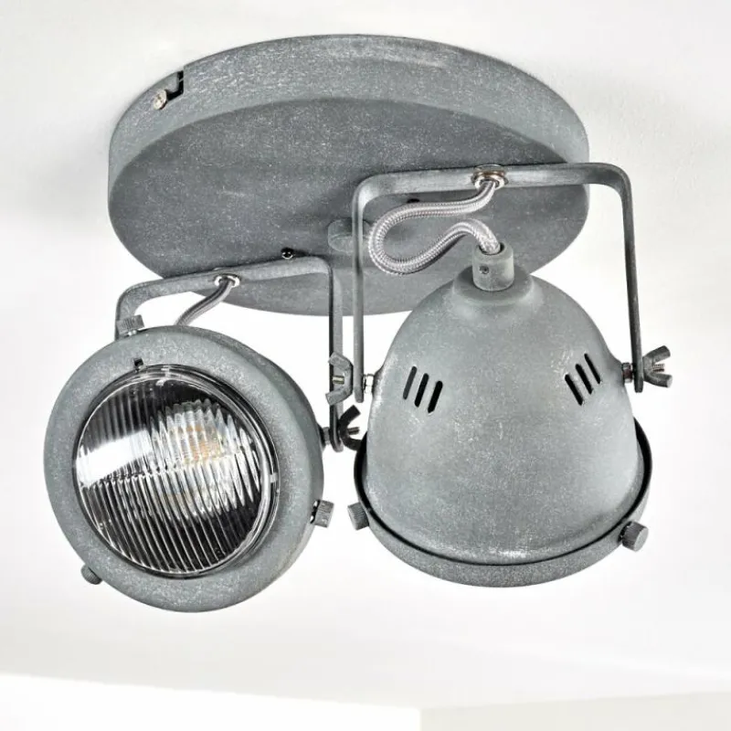 Luminaires Rustiques-hofstein Plafonnier Glostrup LED Gris, 2 lumières