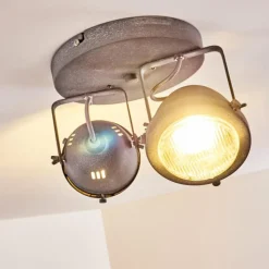 Luminaires Rustiques-hofstein Plafonnier Glostrup LED Gris, 2 lumières