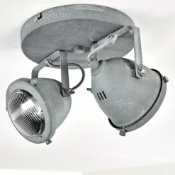 Luminaires Rustiques-hofstein Plafonnier Glostrup LED Gris, 2 lumières
