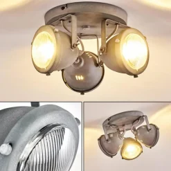 hofstein Plafonnier Glostrup LED Gris, 3 lumières