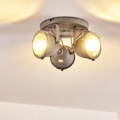 hofstein Plafonnier Glostrup LED Gris, 3 lumières