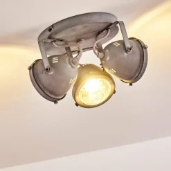 hofstein Plafonnier Glostrup LED Gris, 3 lumières