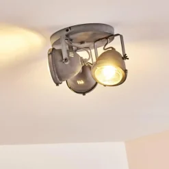 hofstein Plafonnier Glostrup LED Gris, 3 lumières