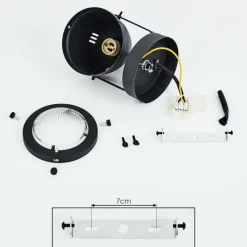 hofstein Plafonnier Glostrup LED Noir, 1 lumière