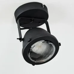 hofstein Plafonnier Glostrup LED Noir, 1 lumière