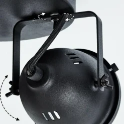 hofstein Plafonnier Glostrup LED Noir, 3 lumières