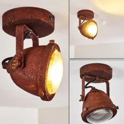 hofstein Plafonnier Glostrup LED Rouille, 1 lumière