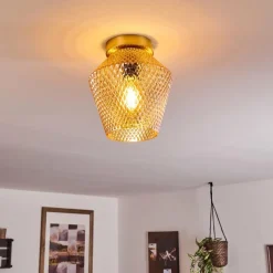 hofstein Plafonnier Gombua Laiton, 1 lumière