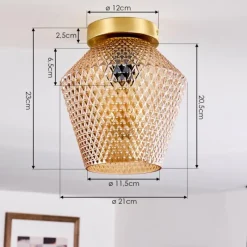 hofstein Plafonnier Gombua Laiton, 1 lumière