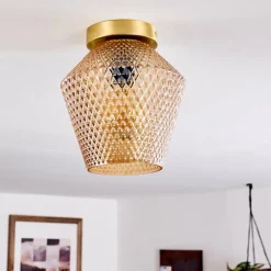 hofstein Plafonnier Gombua Laiton, 1 lumière