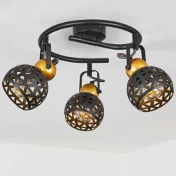 Lampes Dorées-hofstein Plafonnier Gomsrud Noir, 3 lumières