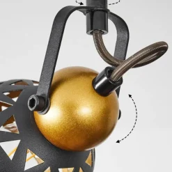 Lampes Dorées-hofstein Plafonnier Gomsrud Noir, 4 lumières