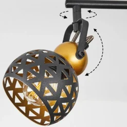 Lampes Dorées-hofstein Plafonnier Gomsrud Noir, 4 lumières