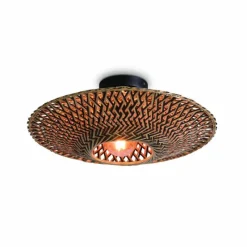 Style Boho-Chic-Good & Mojo Plafonnier BALI Noir, 1 lumière