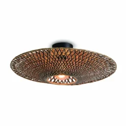 Style Boho-Chic-Good & Mojo Plafonnier BALI Noir, 1 lumière