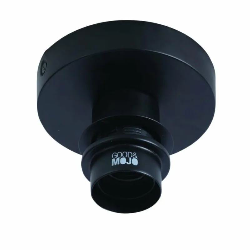 Style Boho-Chic-Good & Mojo Plafonnier BROMO Noir, 1 lumière