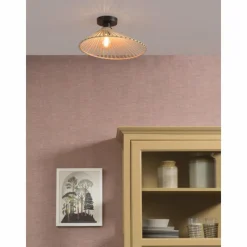 Style Boho-Chic-Good & Mojo Plafonnier BROMO Noir, 1 lumière