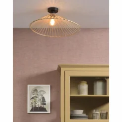 Style Boho-Chic-Good & Mojo Plafonnier BROMO Noir, 1 lumière