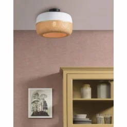 Style Boho-Chic-Good & Mojo Plafonnier MEKONG Noir, 1 lumière