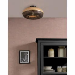 Style Boho-Chic-Good & Mojo Plafonnier PALAWAN Noir, 1 lumière