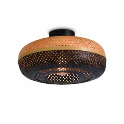 Style Boho-Chic-Good & Mojo Plafonnier PALAWAN Noir, 1 lumière